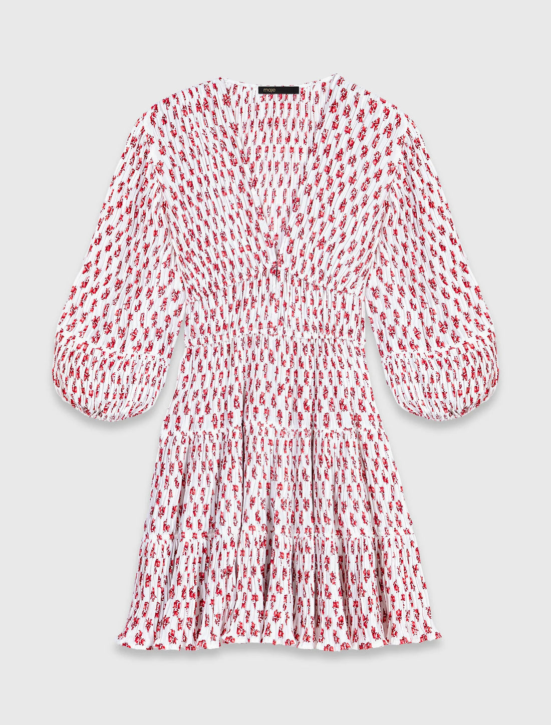 Vestido plisado estampado
