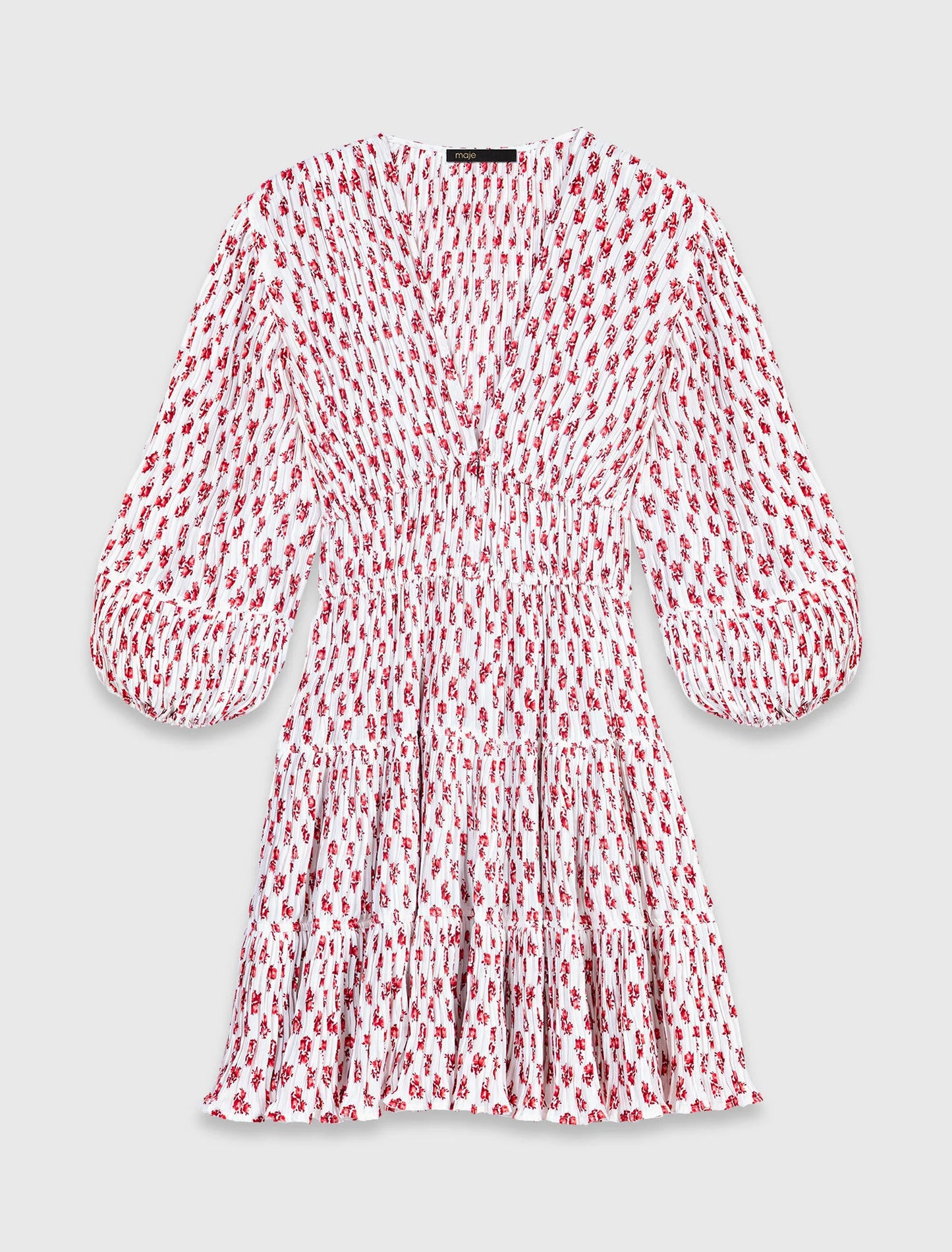 Vestido plisado estampado