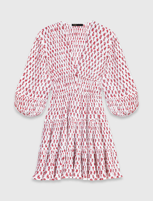 Vestido plisado estampado
