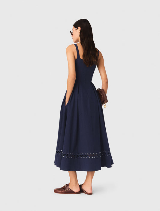 Vestido midi acampanado
