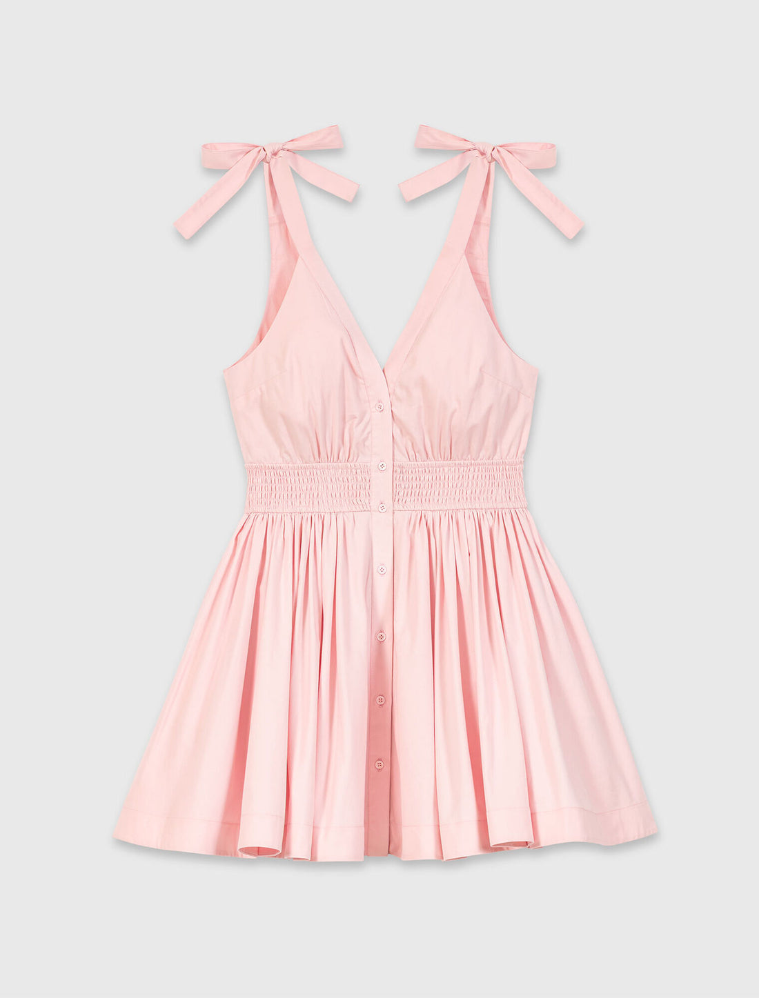 Vestido corto acampanado de algodón