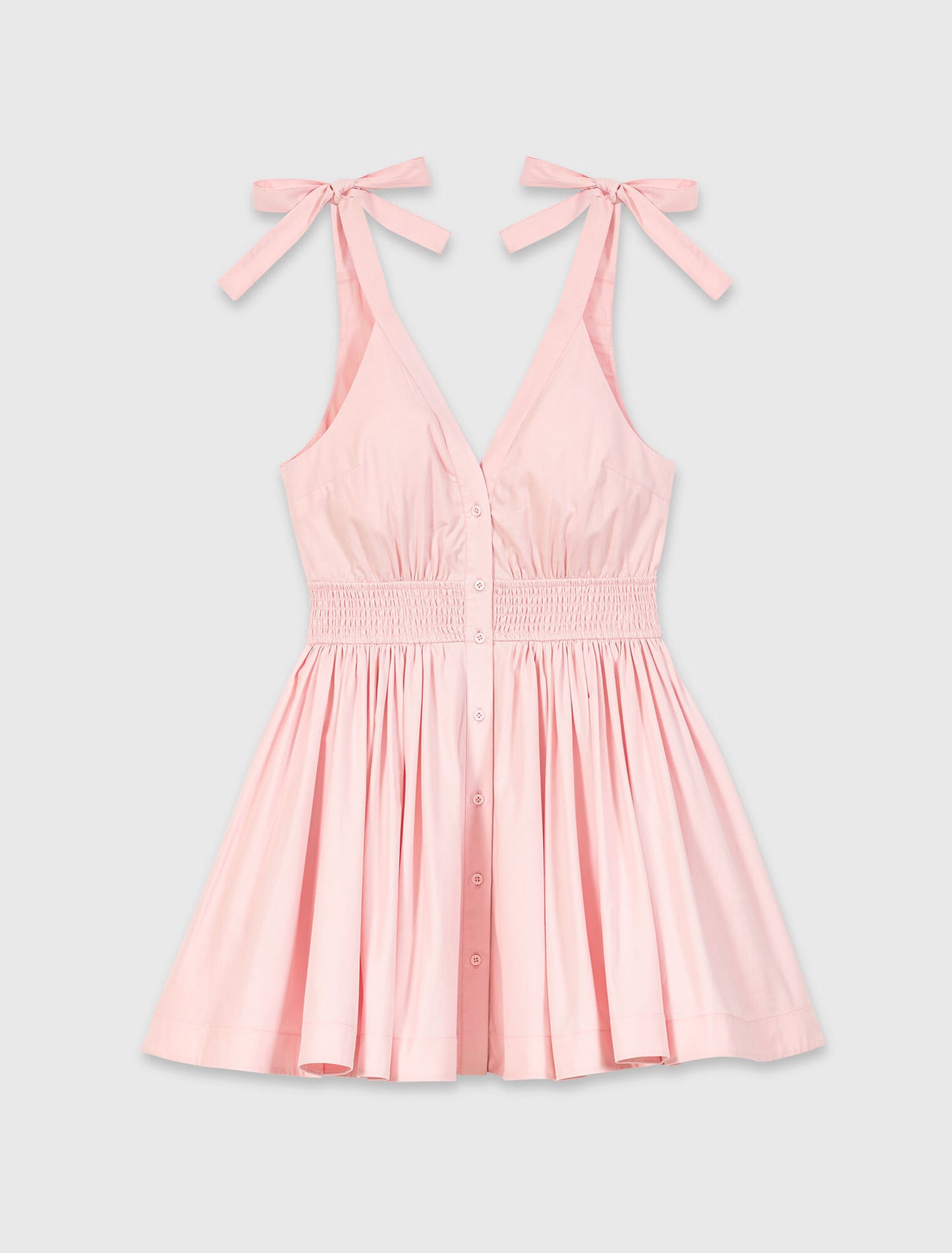 Vestido corto acampanado de algodón