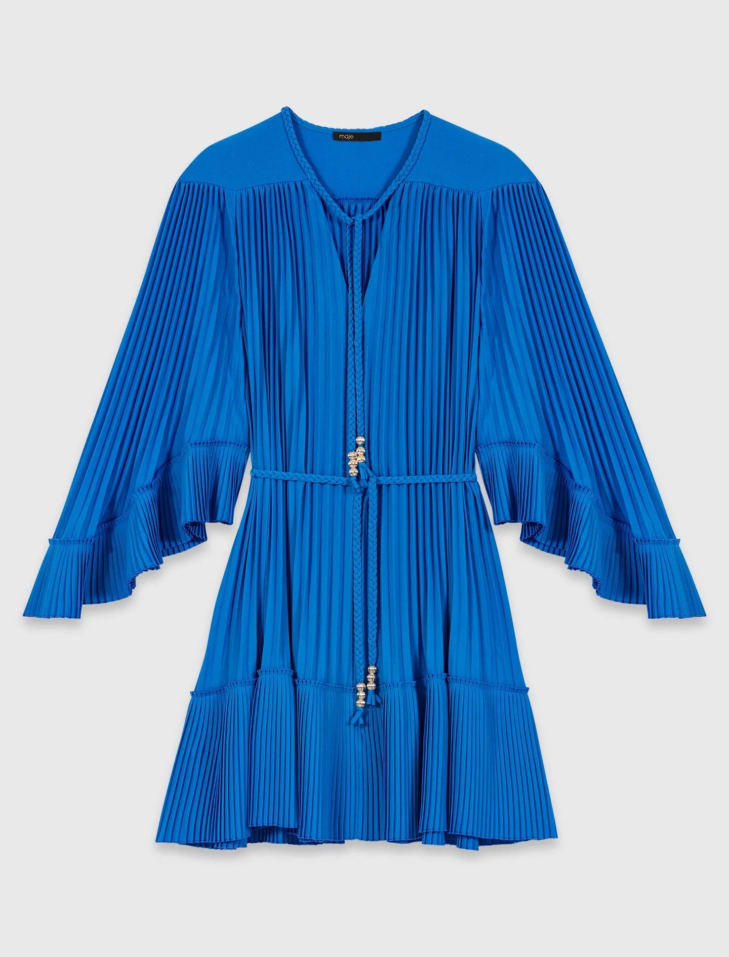 Vestido corto plisado