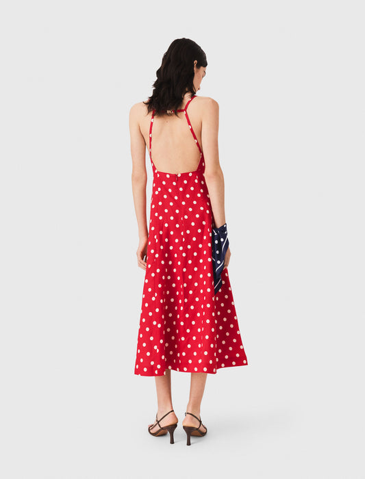 Vestido largo lino sin espalda