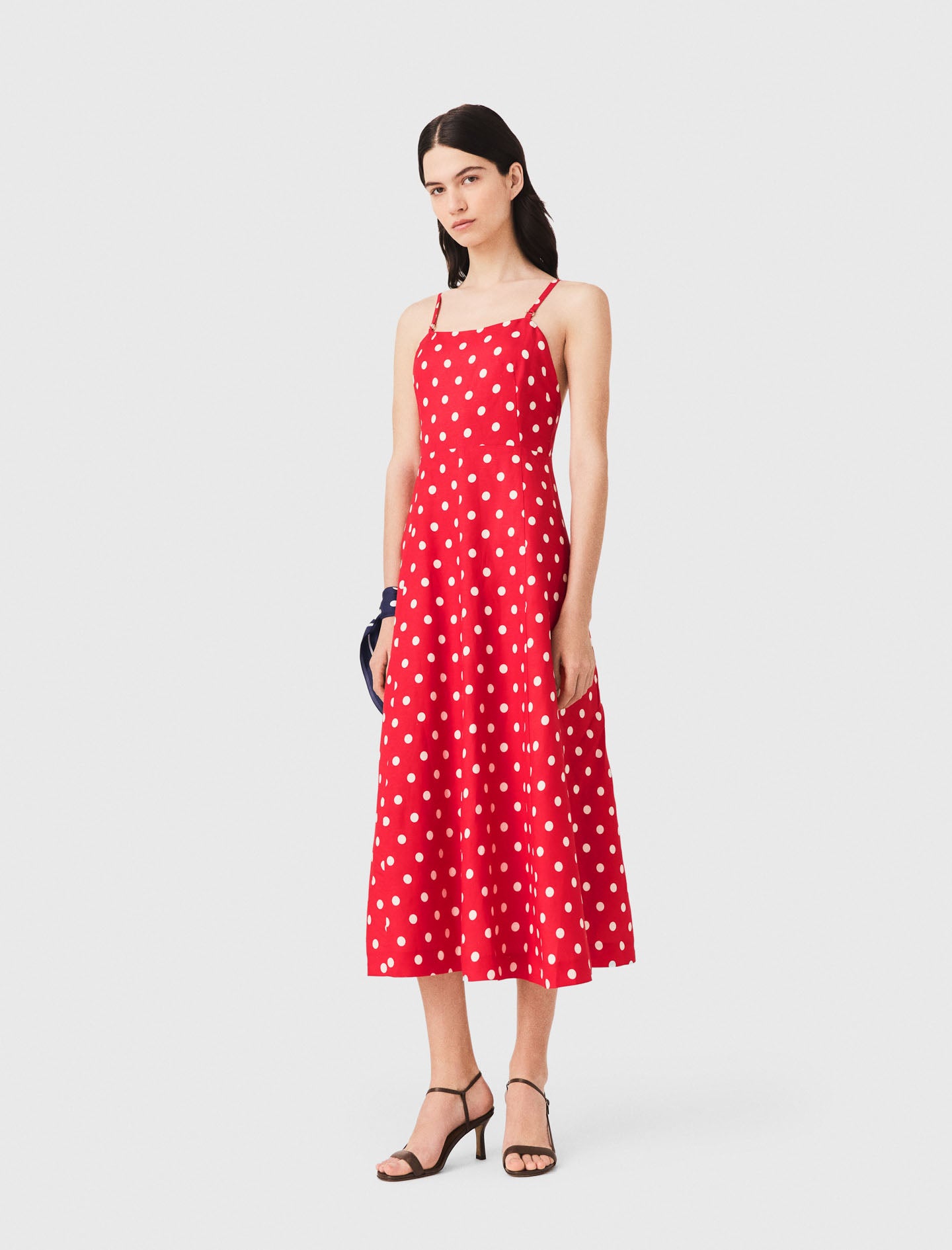 Vestido largo lino sin espalda