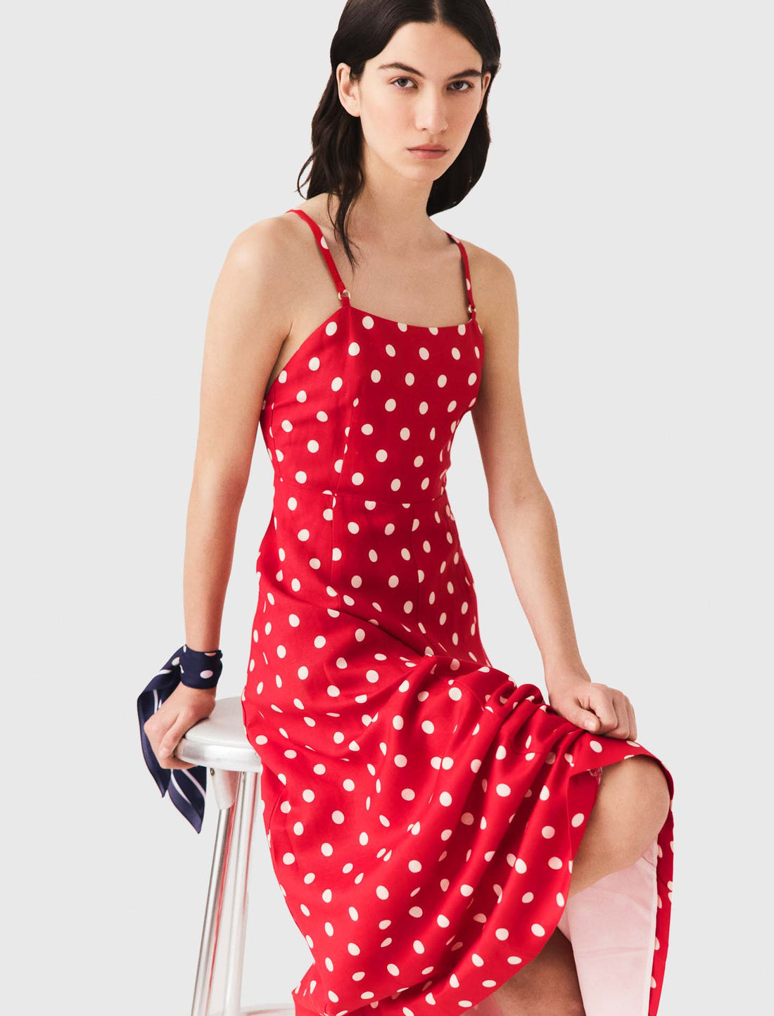 Vestido largo lino sin espalda