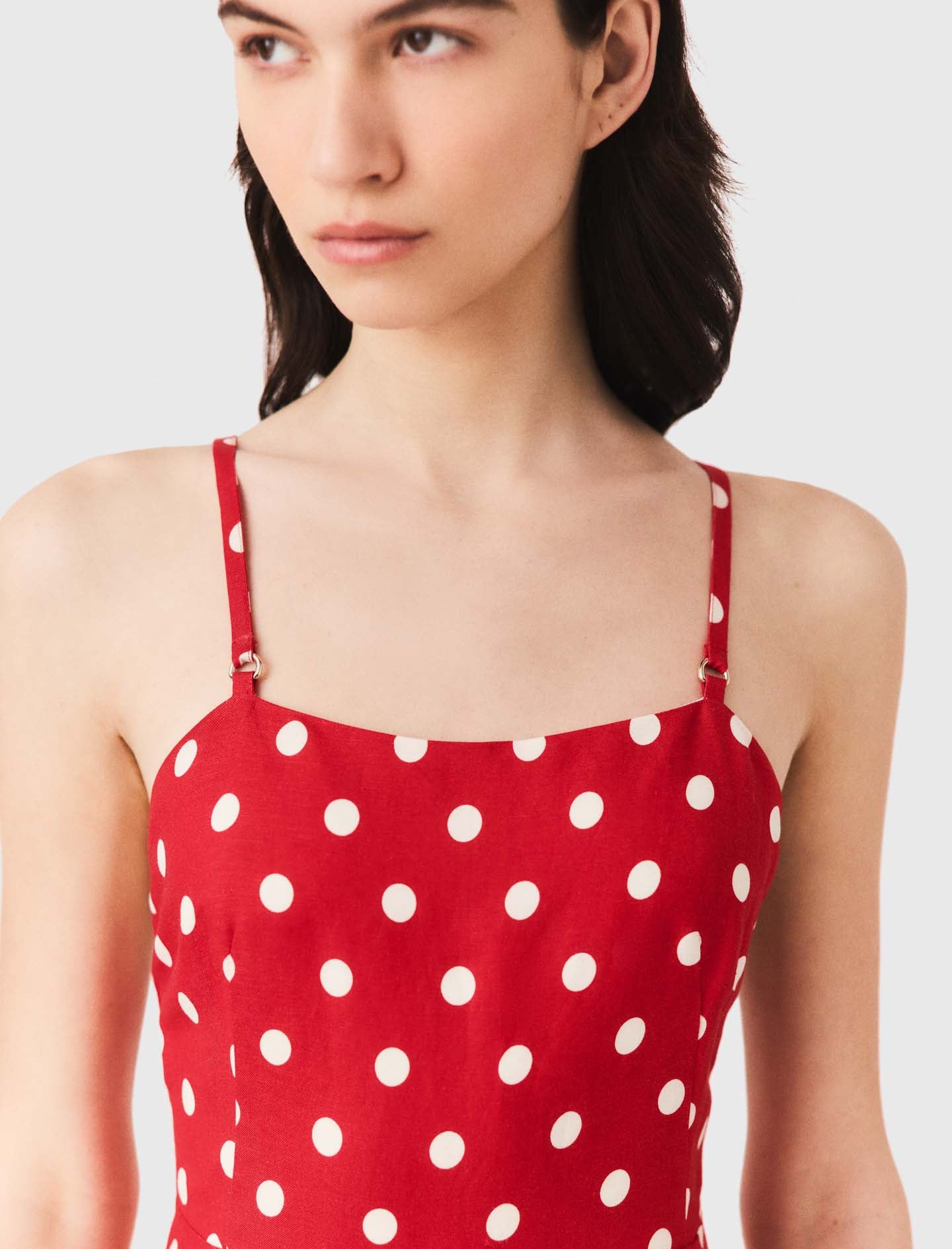 Vestido largo lino sin espalda