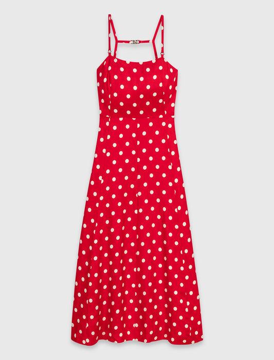 Vestido largo lino sin espalda