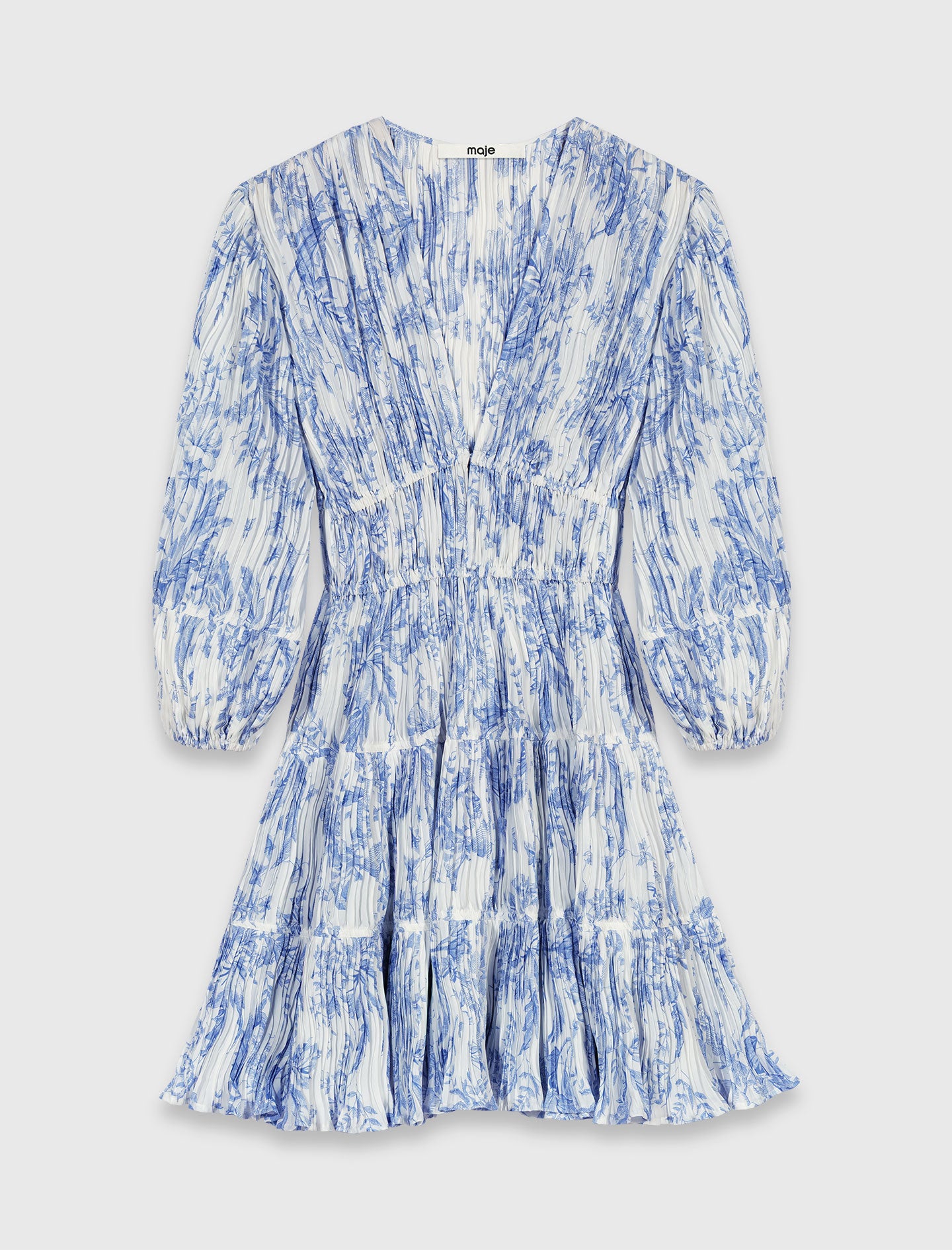 Vestido plisado estampado