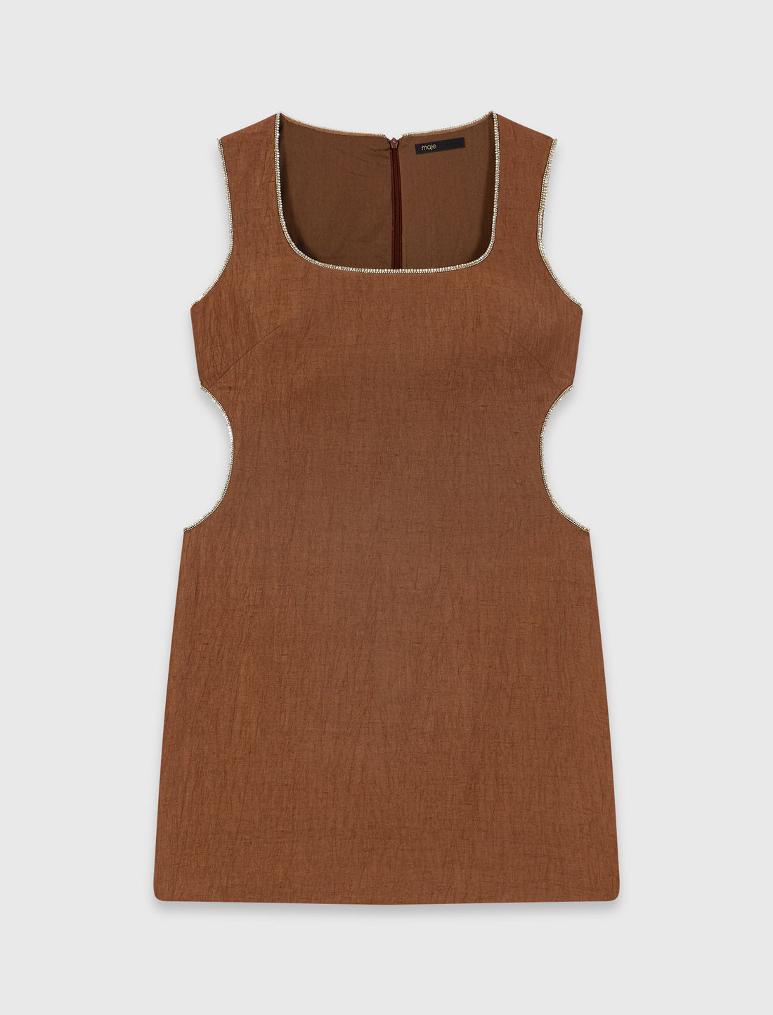 Vestido corto de mezcla de lino