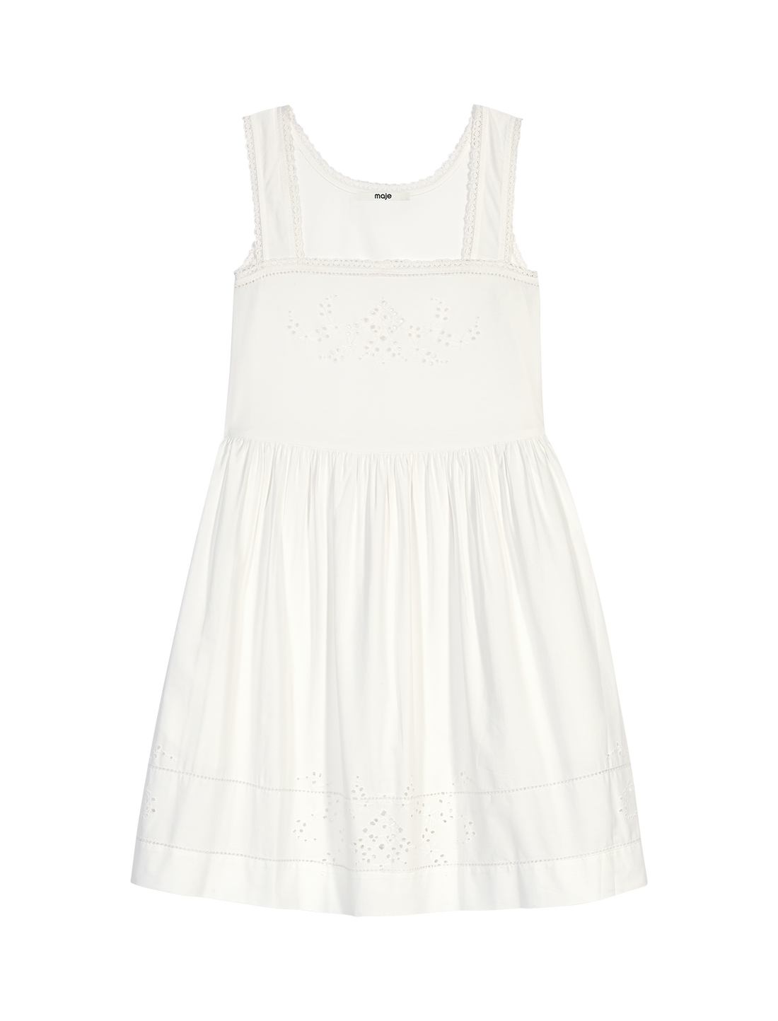 Vestido corto galones de encaje