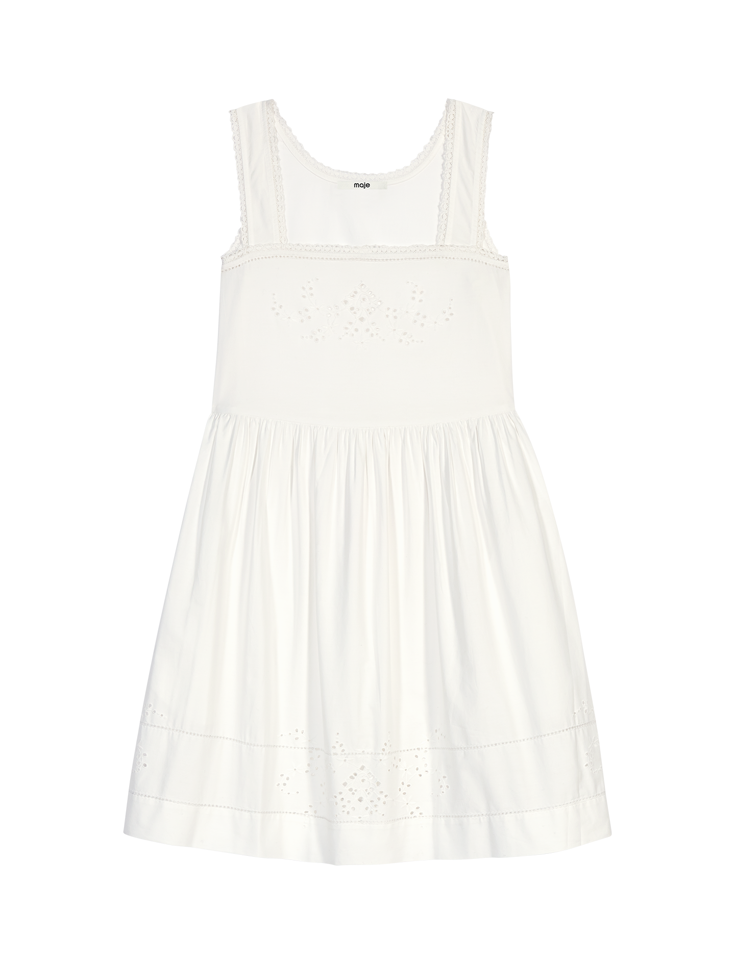 Vestido corto galones de encaje