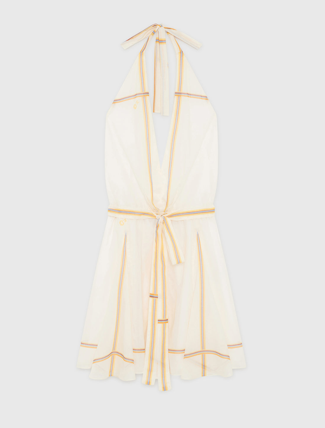 Vestido corto estampado sin espalda