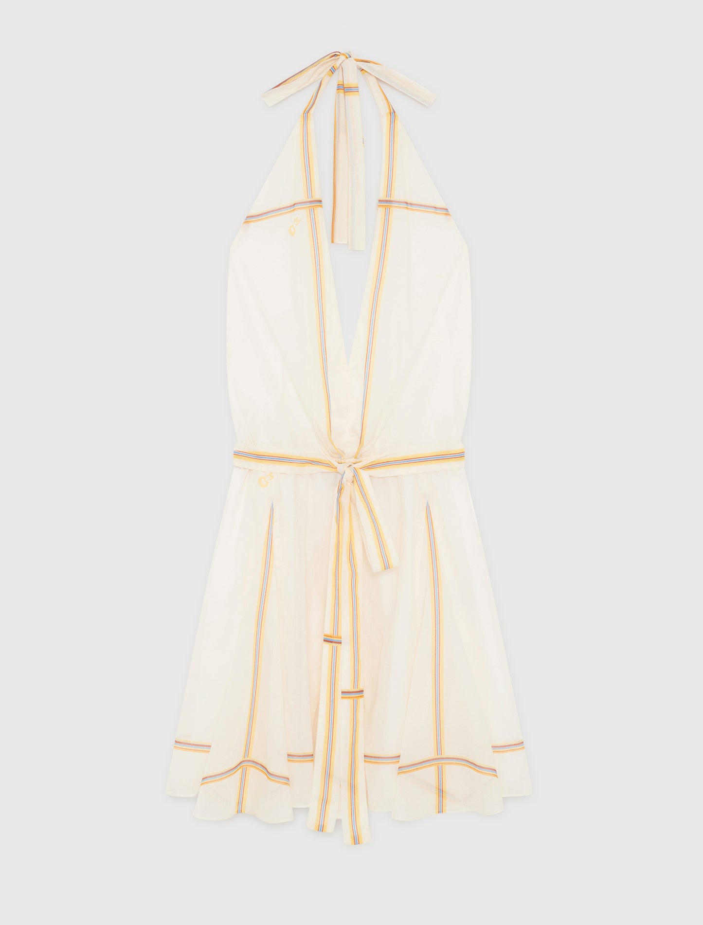 Vestido corto estampado sin espalda