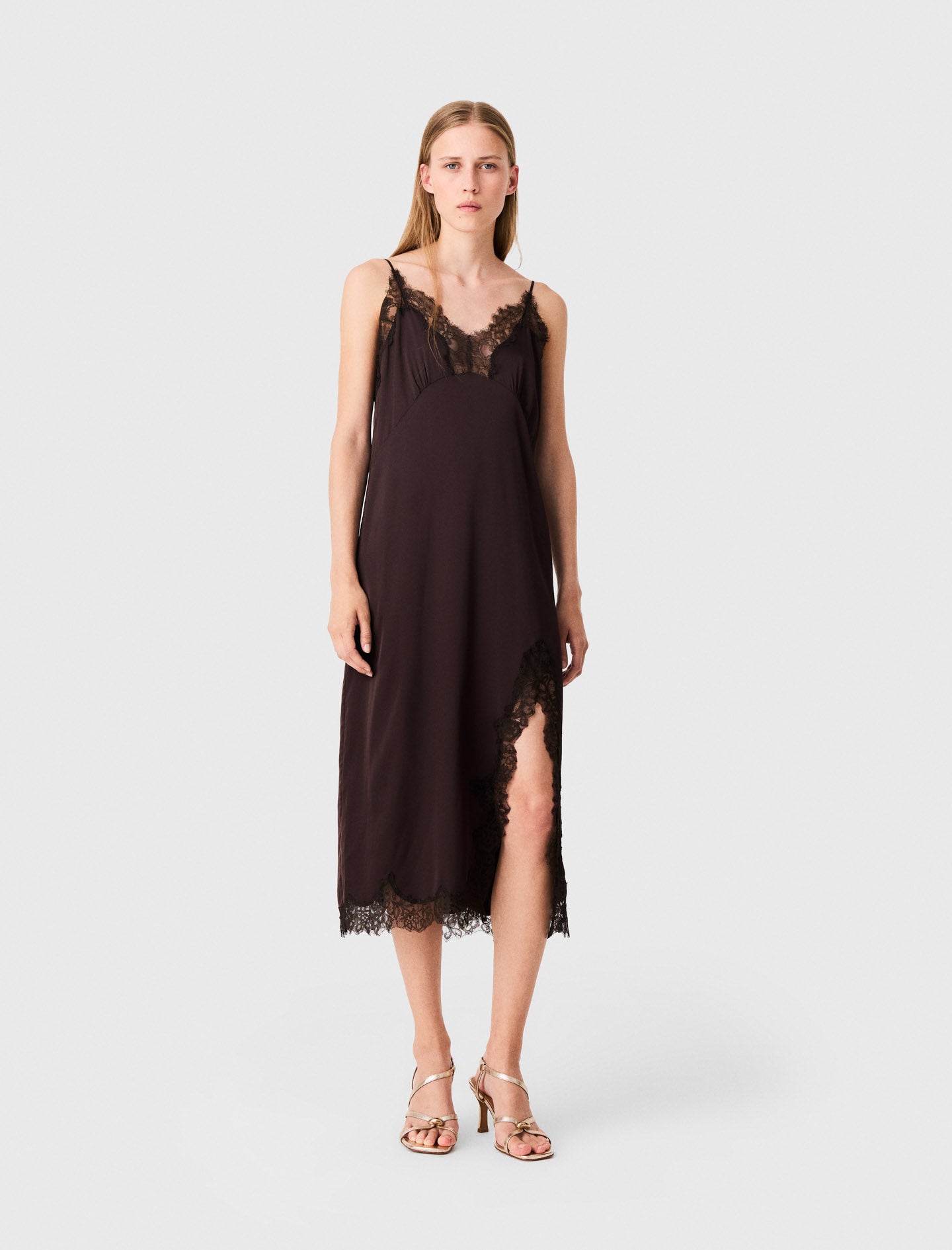 Vestido lencero midi