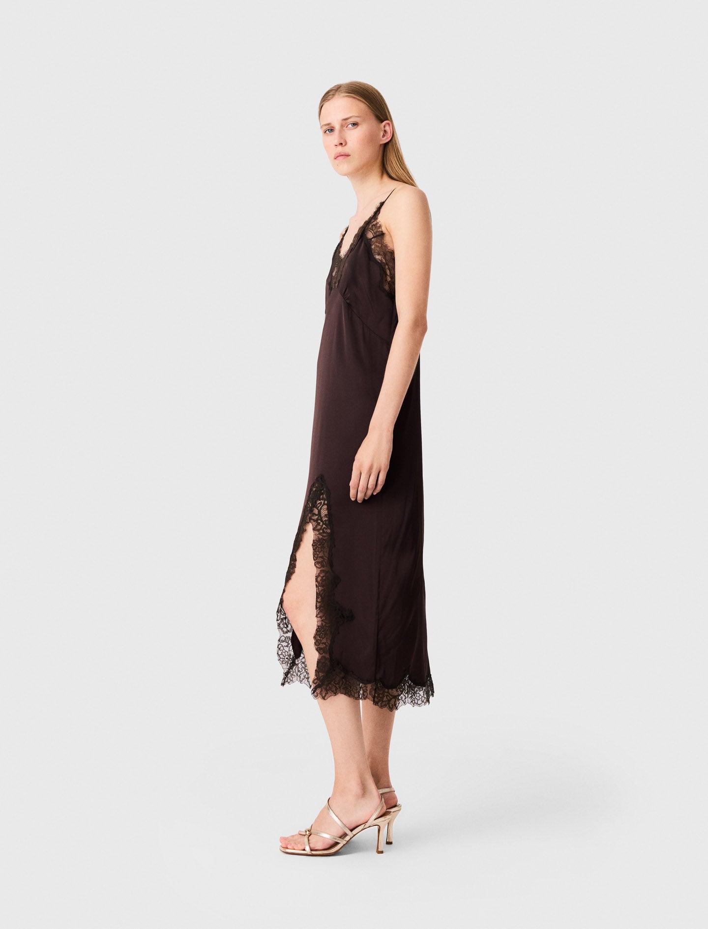 Vestido lencero midi