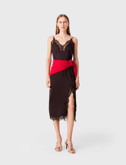 Vestido lencero midi