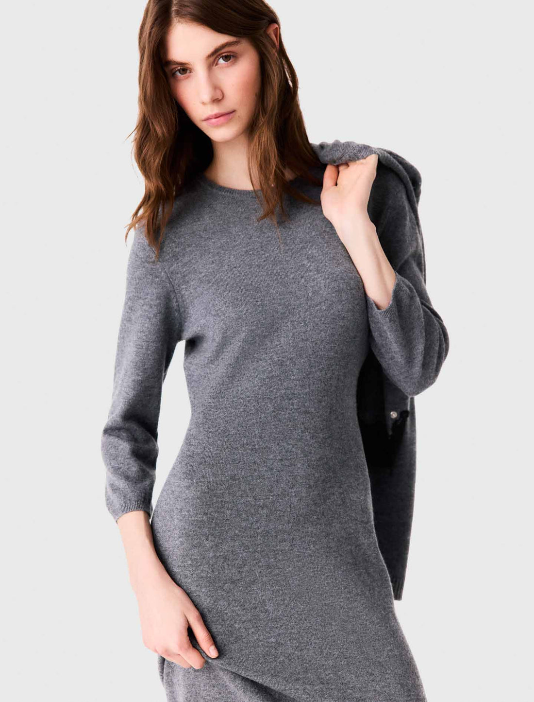 Vestido con panel de encaje