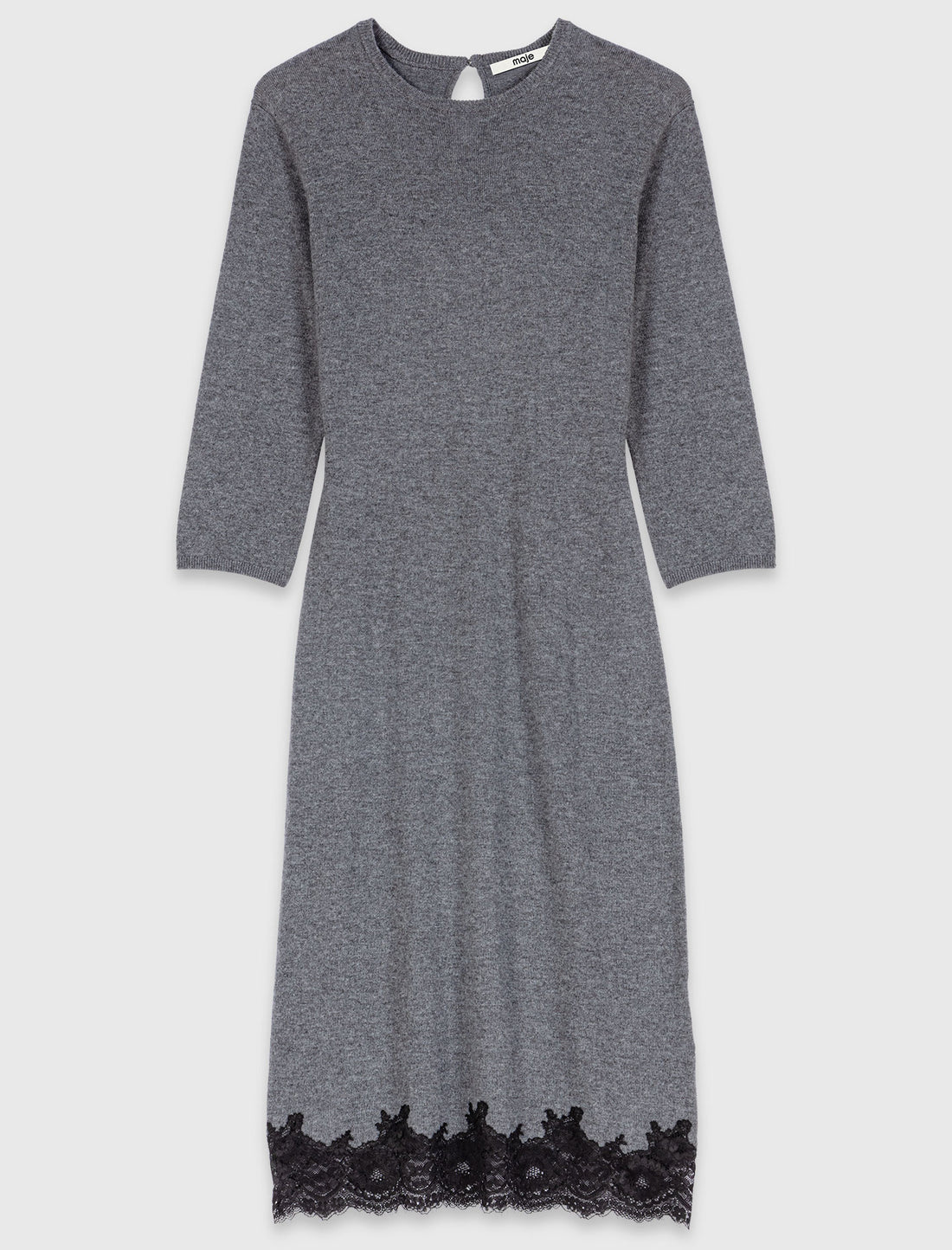 Vestido con panel de encaje