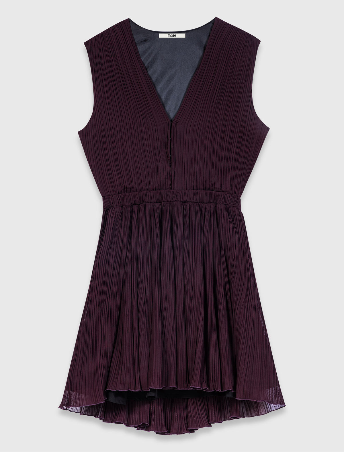 Vestido skater corto plisado