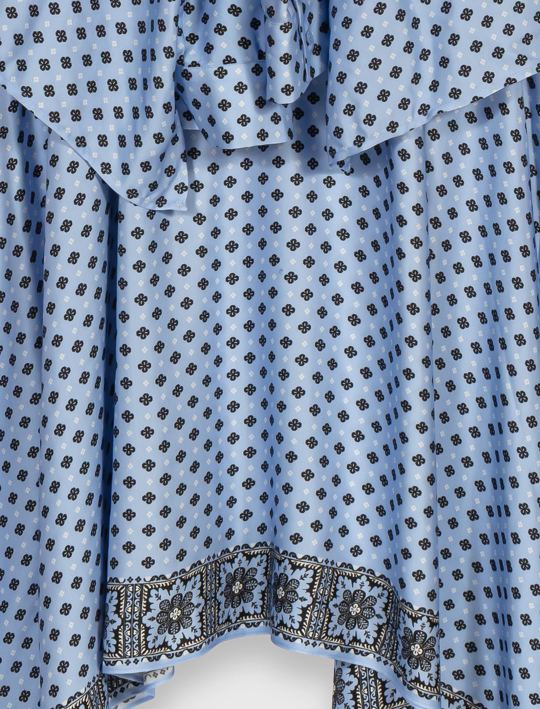 Vestido trampantojo falda pañuelo