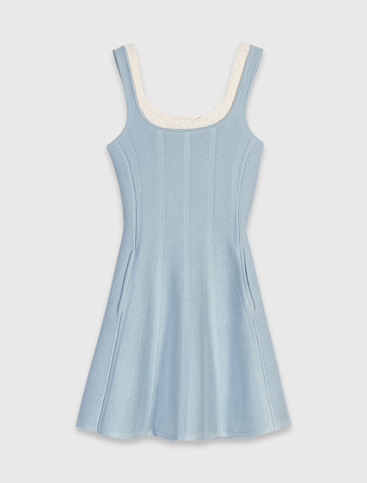 Vestido corto efecto 2 en 1