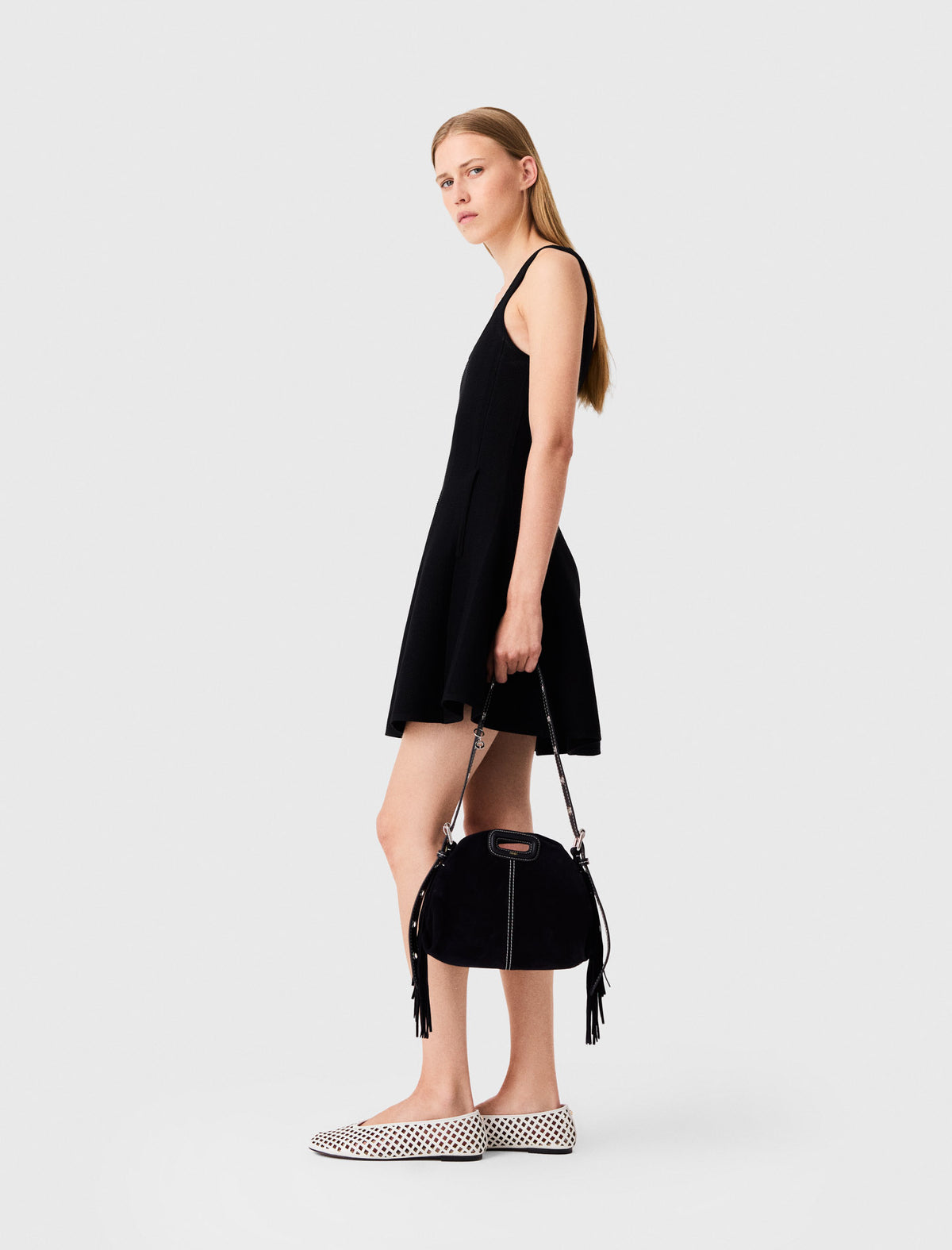 Vestido corto efecto 2 en 1