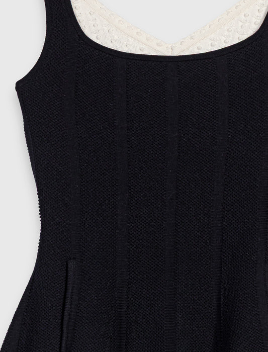 Vestido corto efecto 2 en 1