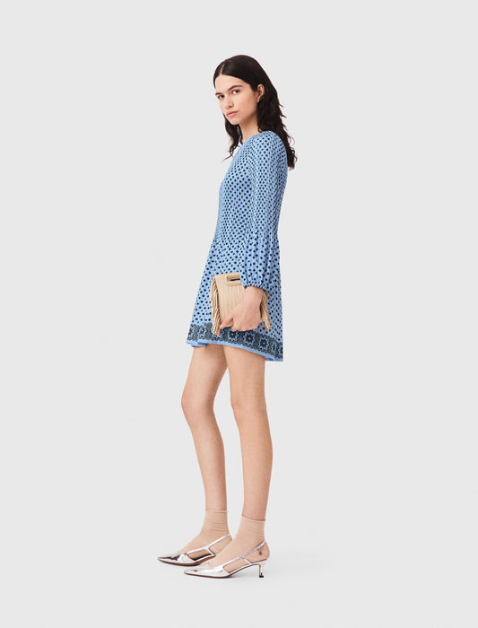 Vestido plisado estampado