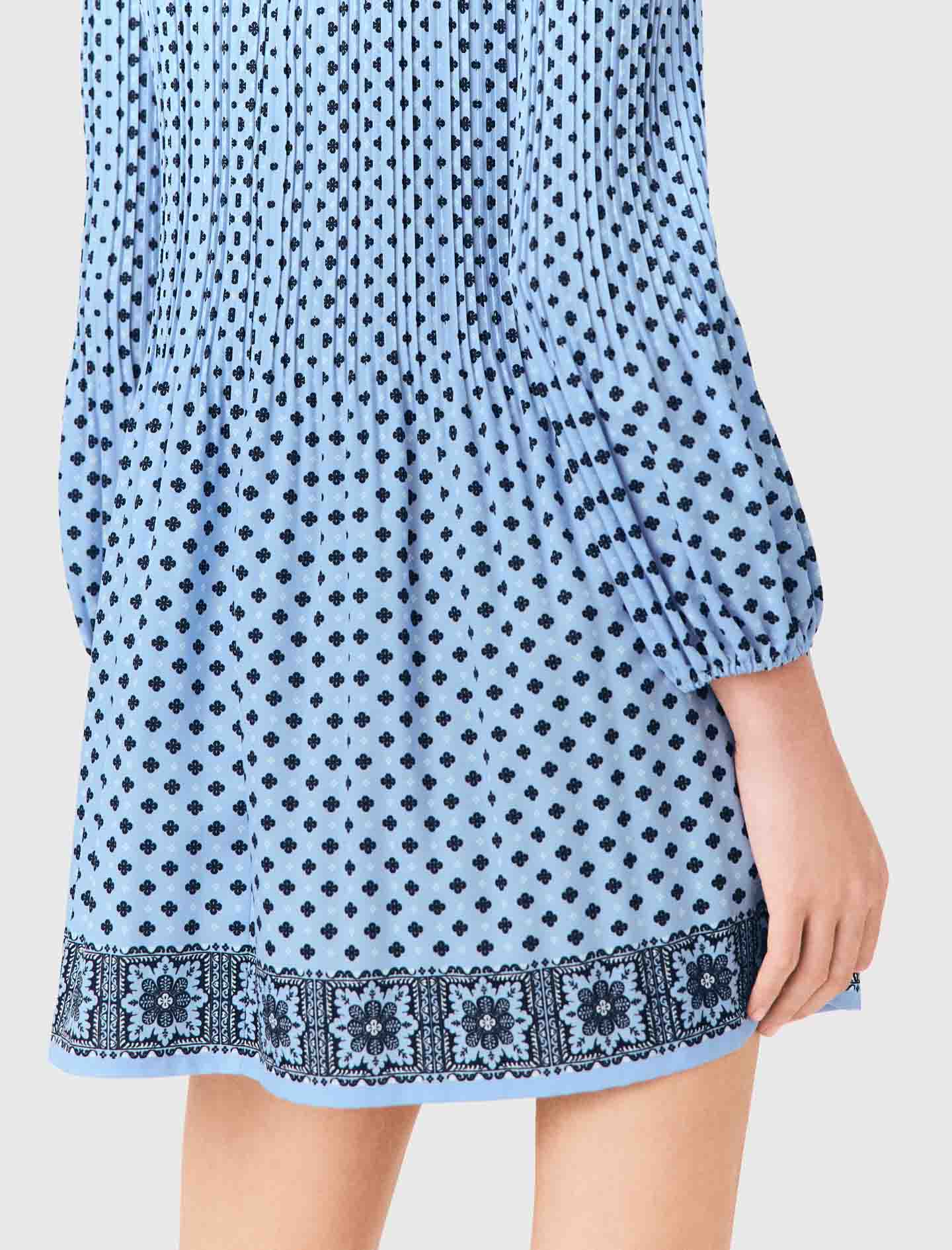 Vestido plisado estampado