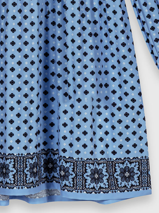 Vestido plisado estampado