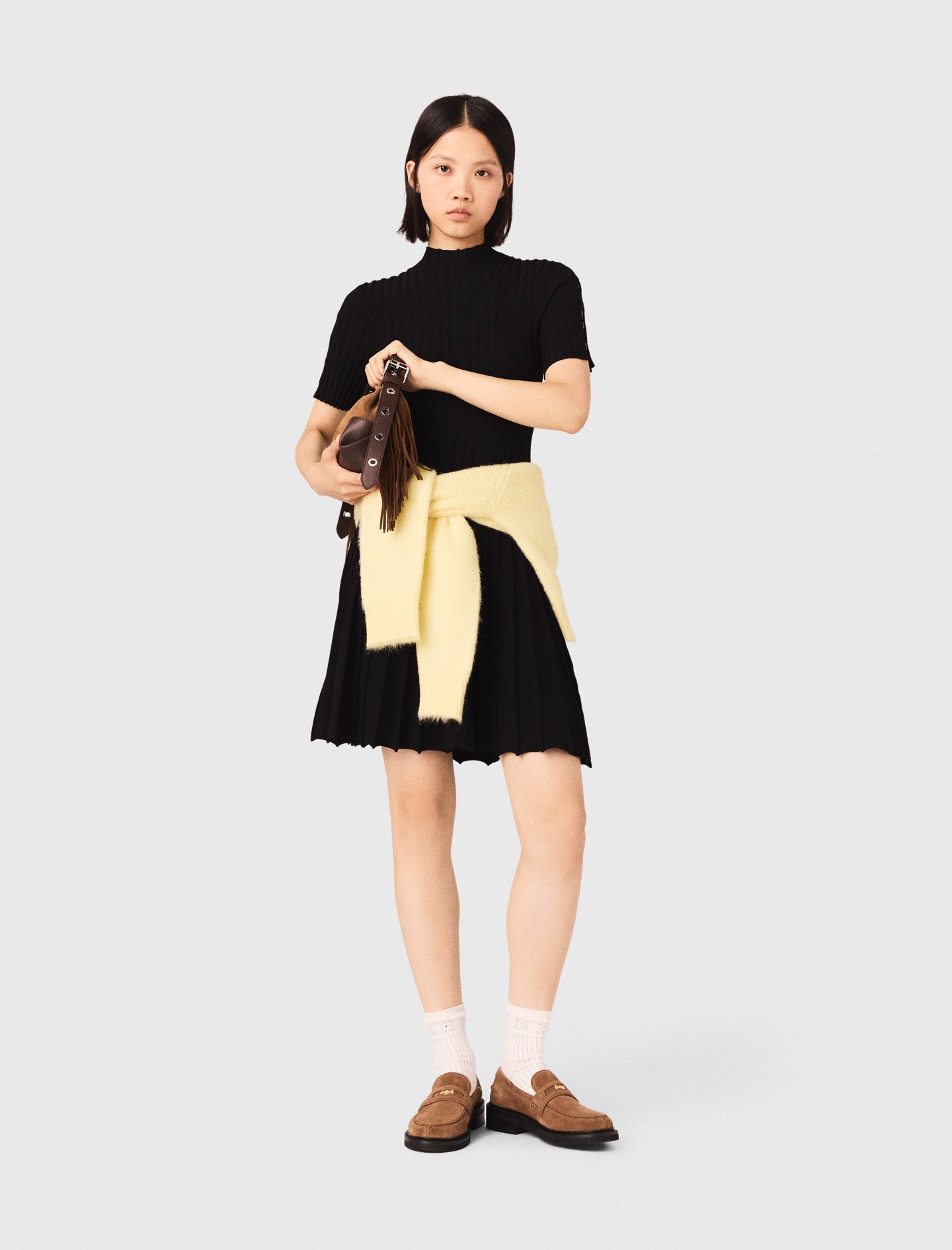 Vestido corto de punto