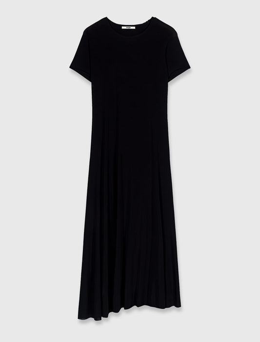 Vestido largo con espalda drapeada