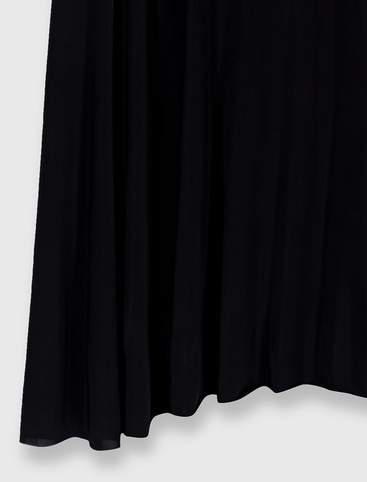 Vestido largo con espalda drapeada