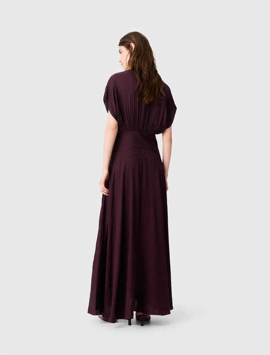 Vestido largo estampado jacquard