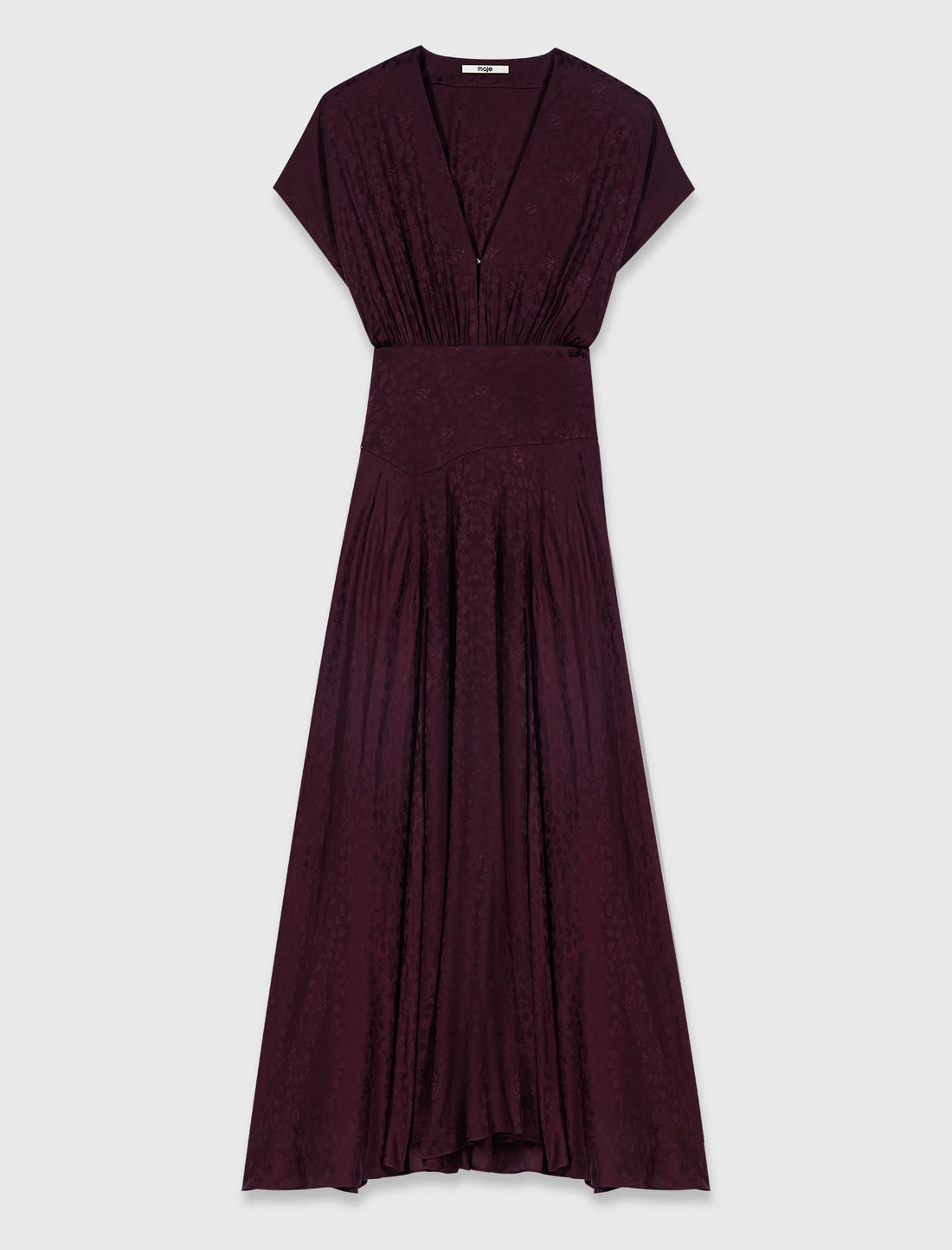 Vestido largo estampado jacquard