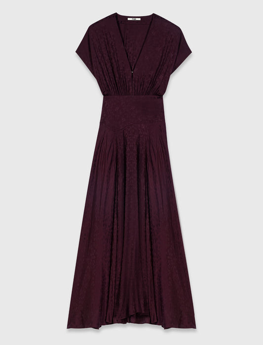 Vestido largo estampado jacquard
