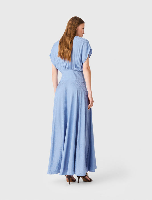 Vestido largo estampado jacquard