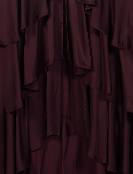 Vestido largo con volantes