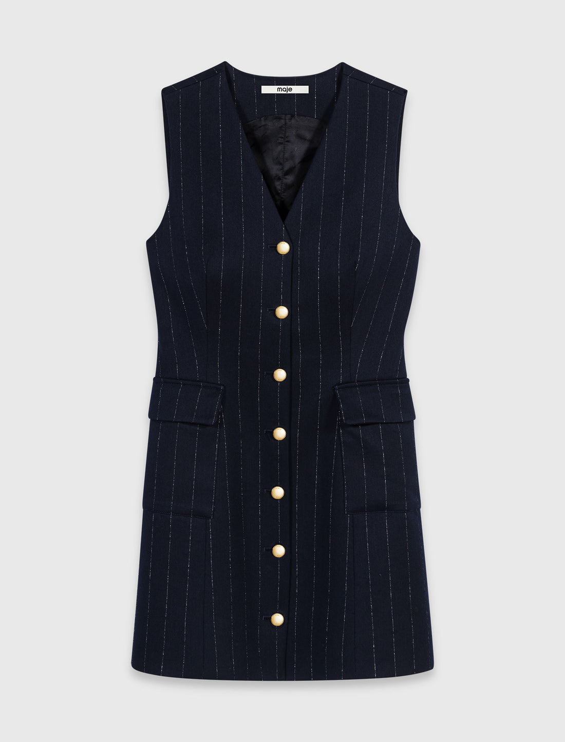 Vestido sastre de lúrex sin mangas