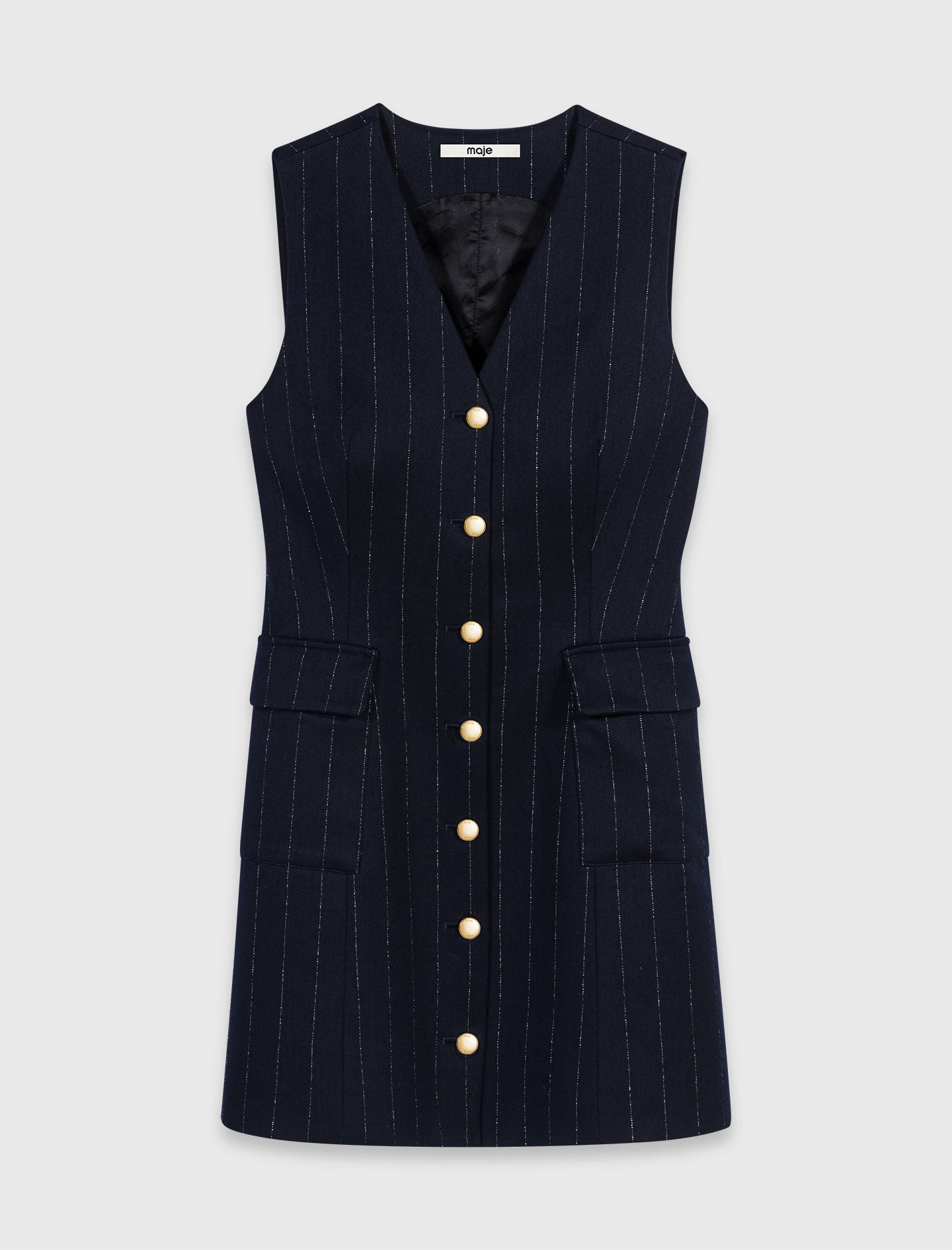 Vestido sastre de lúrex sin mangas