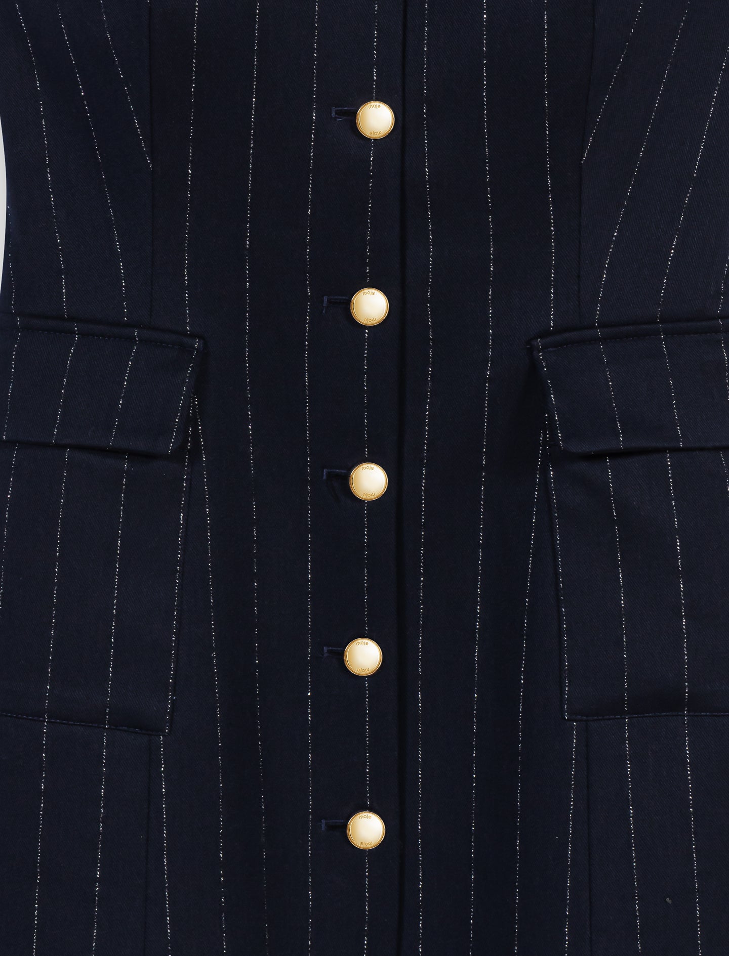 Vestido sastre de lúrex sin mangas