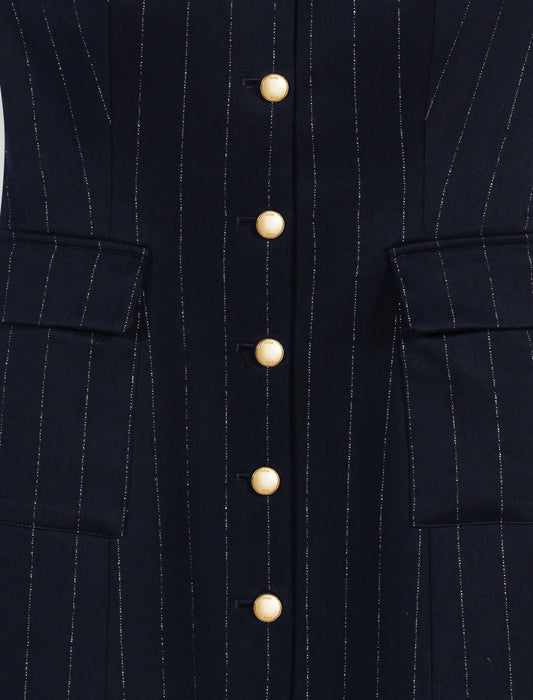 Vestido sastre de lúrex sin mangas