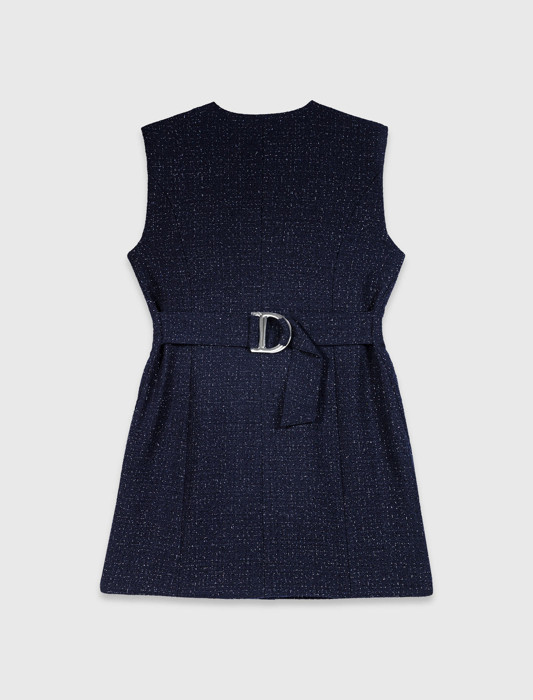 Vestido corto de tweed con lúrex