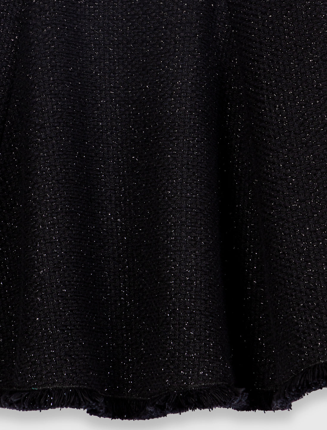 Vestido corto de tweed con flecos