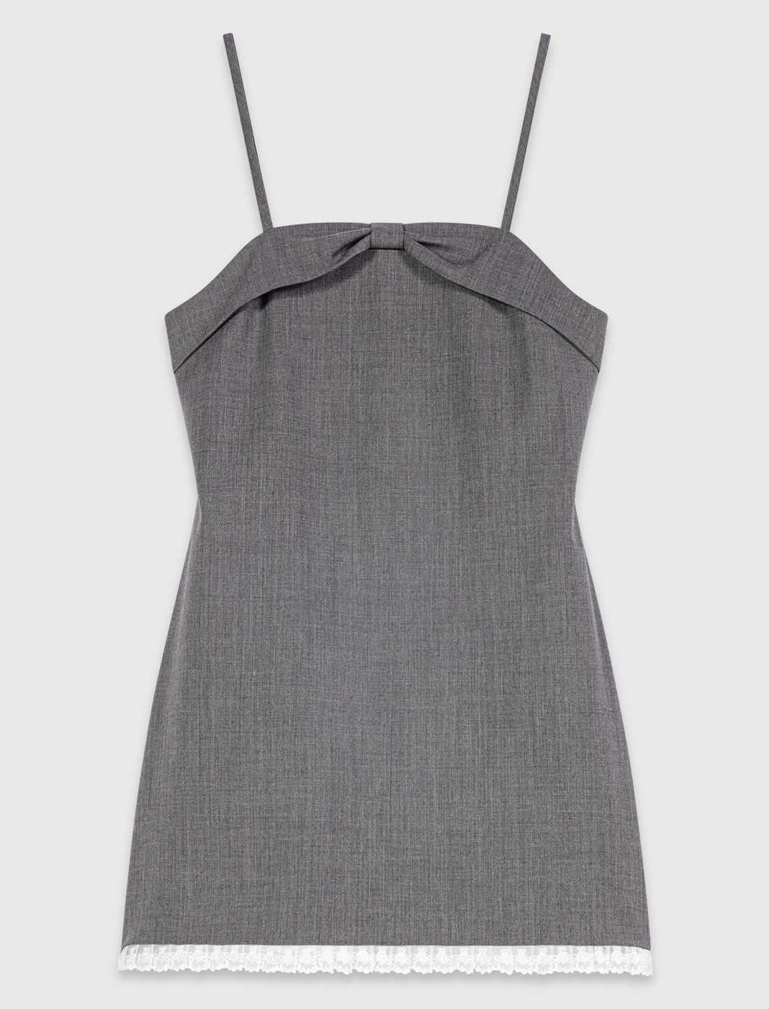 Vestido corto sastre con encaje