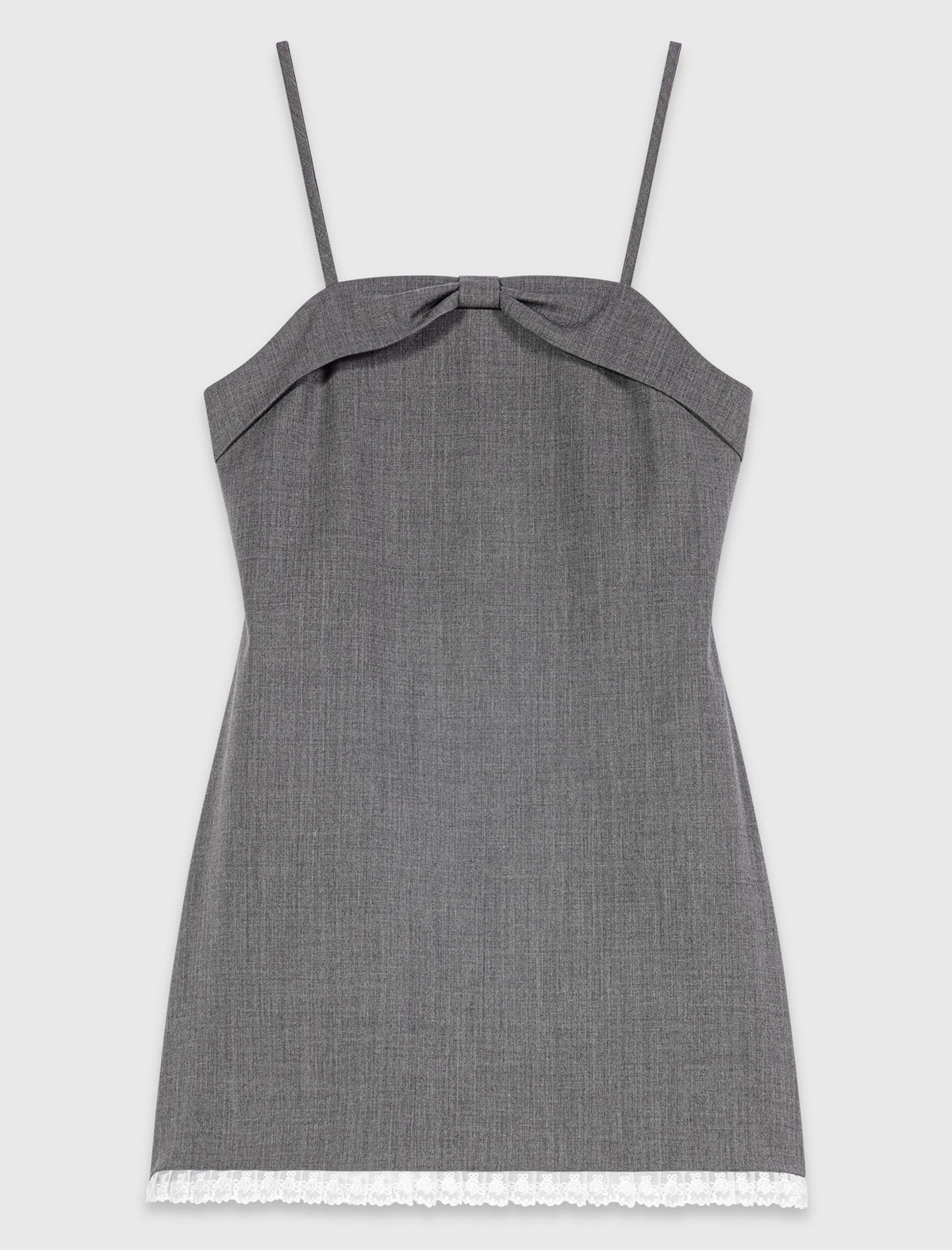 Vestido corto sastre con encaje