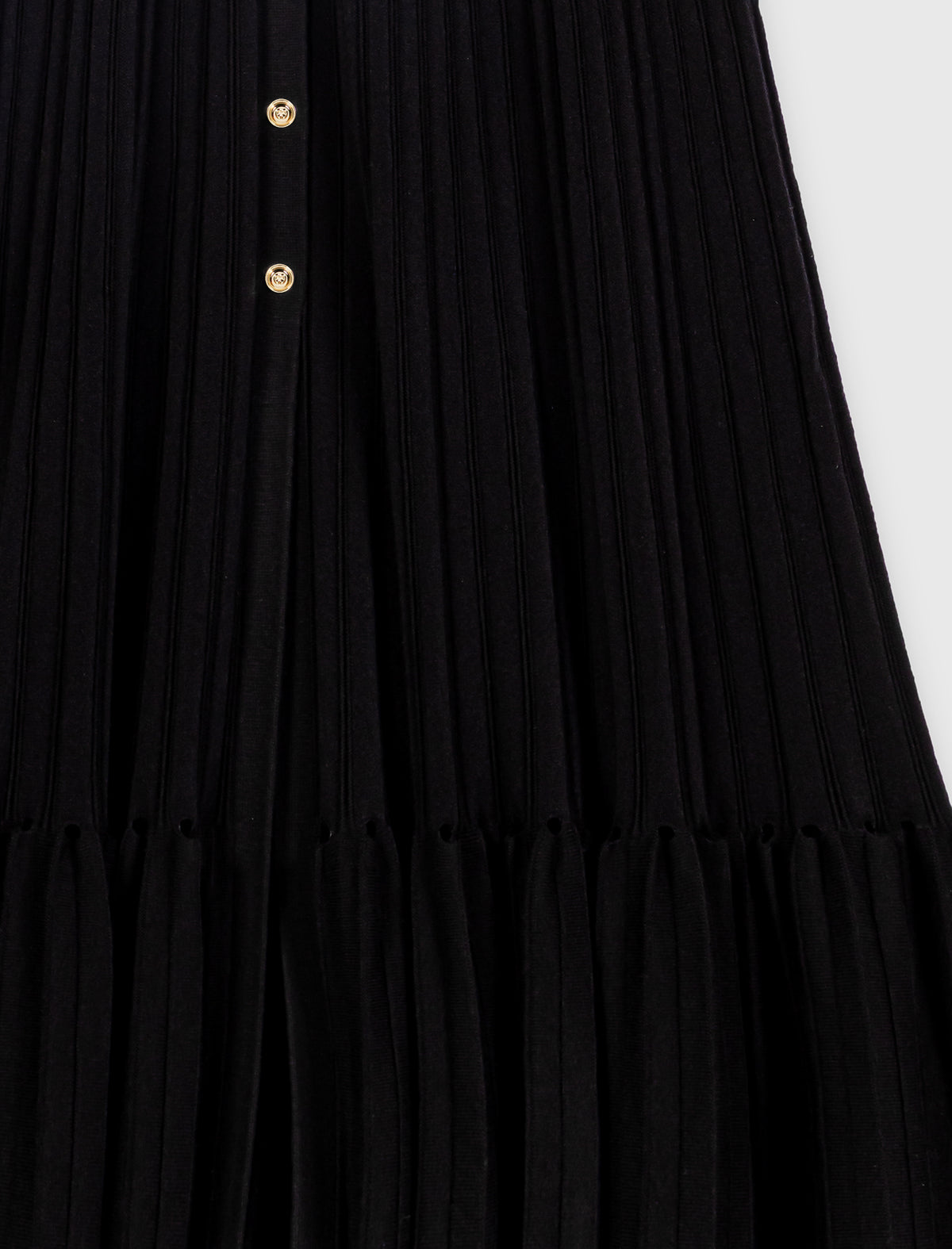 Vestido largo de punto con volantes