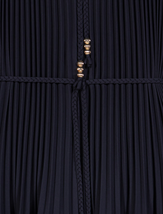 Vestido corto plisado
