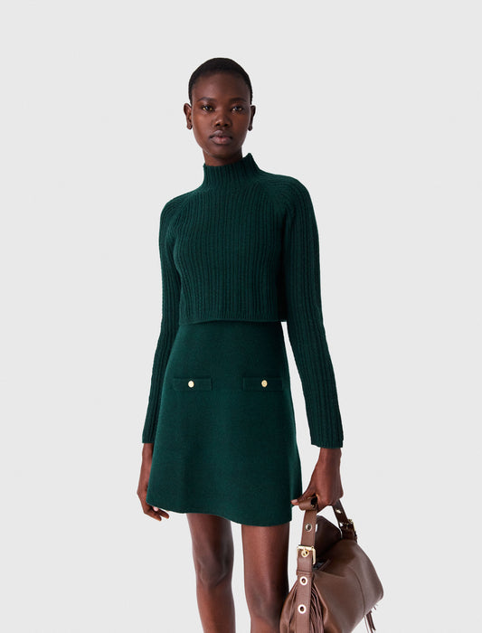 Vestido de punto y jersey extraíble